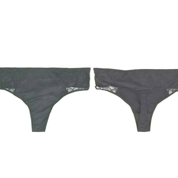 BOGO INC International Concepts Womens Thong Panties Size 1X NEW Lot of 2 Black - Picture 2 of 8